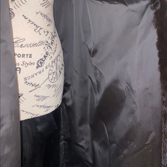 Vintage Dark Brown Fur Long Coat - Picture 4 of 16